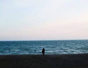 lonely person silhouette