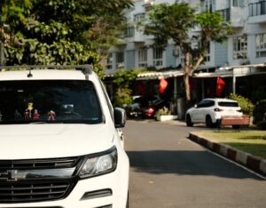 white delivery van