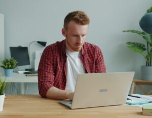young professional working