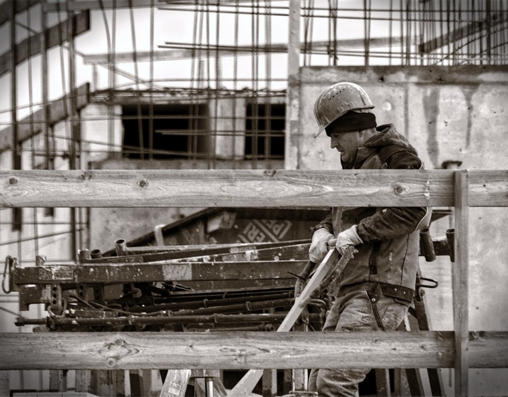 construction worker facade