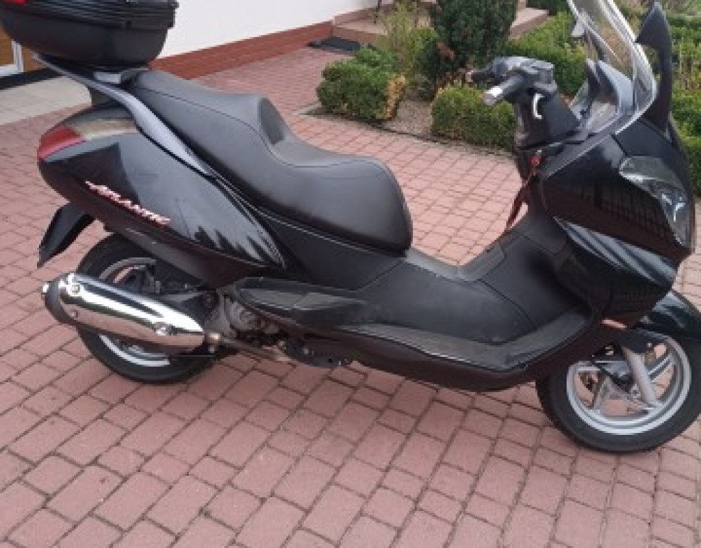 Aprilia scooter side view